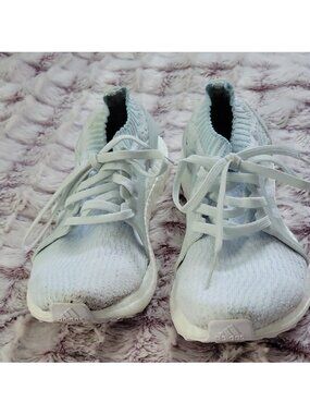 Adidas Womens Blue White UltraBoost x Parley  Eco-Friendly Running Shoes Size 8